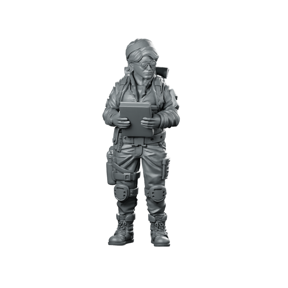 Se 1 Team Archaeologist Miniature Sci-Fi Explorer NPC Miniature 360 Spin 01