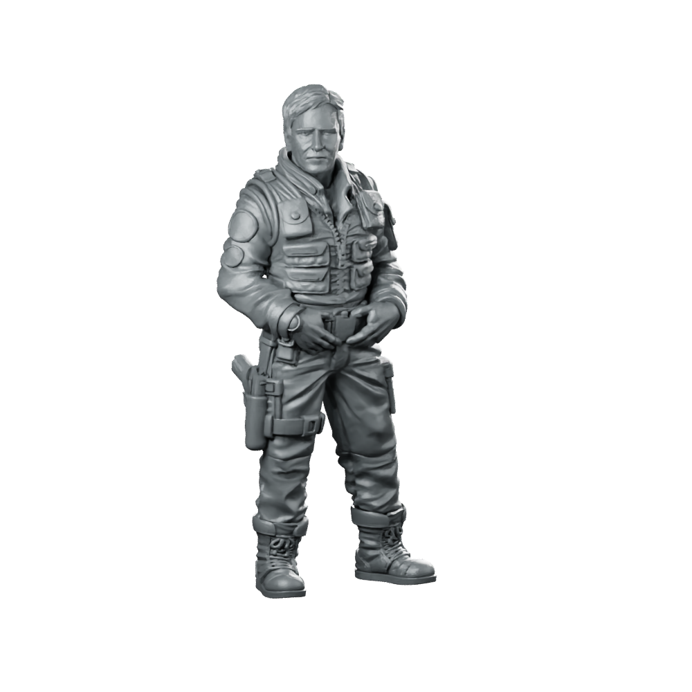 Se 1 Team Leader Miniature Sci-Fi Human Pilot Miniature 360 Spin 01