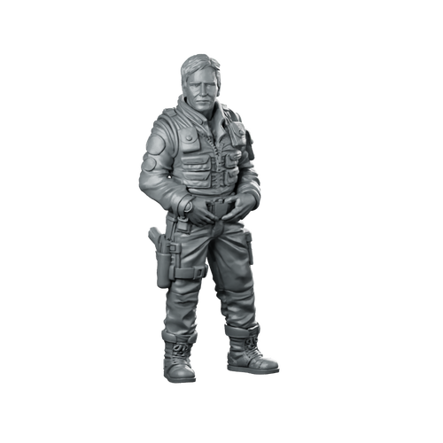 Se 1 Team Leader Miniature Sci-Fi Human Pilot Miniature 360 Spin 01