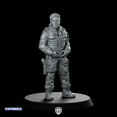 Se 1 Team Leader Miniature Sci - Fi Human Pilot - Papsikels Miniatures - We Print Miniatures