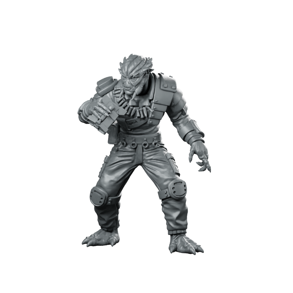 Se 1 Team Scout Miniature Sci-Fi Alien Skirmisher Miniature 360 Spin 01
