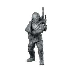 Seaf Army Corps Coms Infantry 1 Miniature Stealth - Papsikels Miniatures - We Print Miniatures