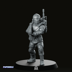 Seaf Army Corps Coms Infantry 1 Miniature Stealth - Papsikels Miniatures - We Print Miniatures