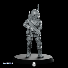 Seaf Army Corps Coms Infantry 2 Miniature Patrol - Papsikels Miniatures - We Print Miniatures