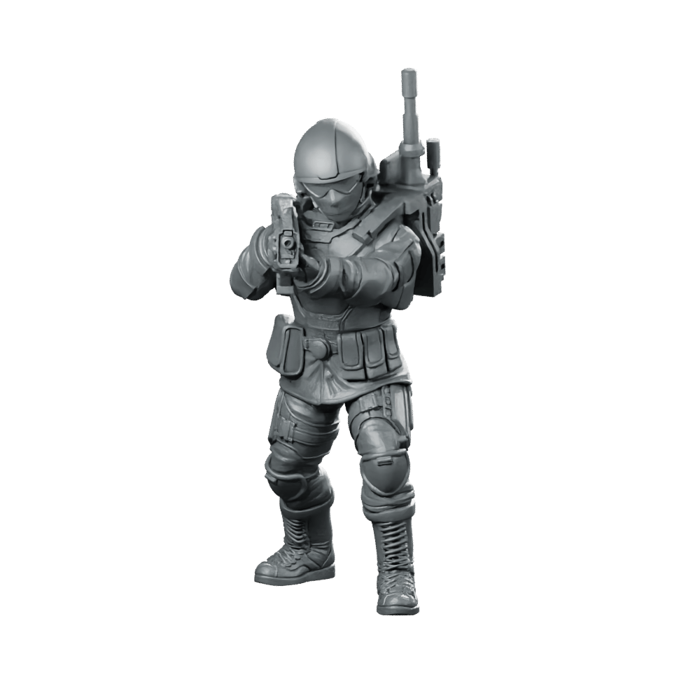 Seaf Army Corps Coms Infantry 3 Miniature Commando - Papsikels Miniatures - We Print Miniatures