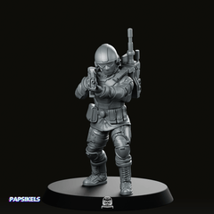Seaf Army Corps Coms Infantry 3 Miniature Commando - Papsikels Miniatures - We Print Miniatures