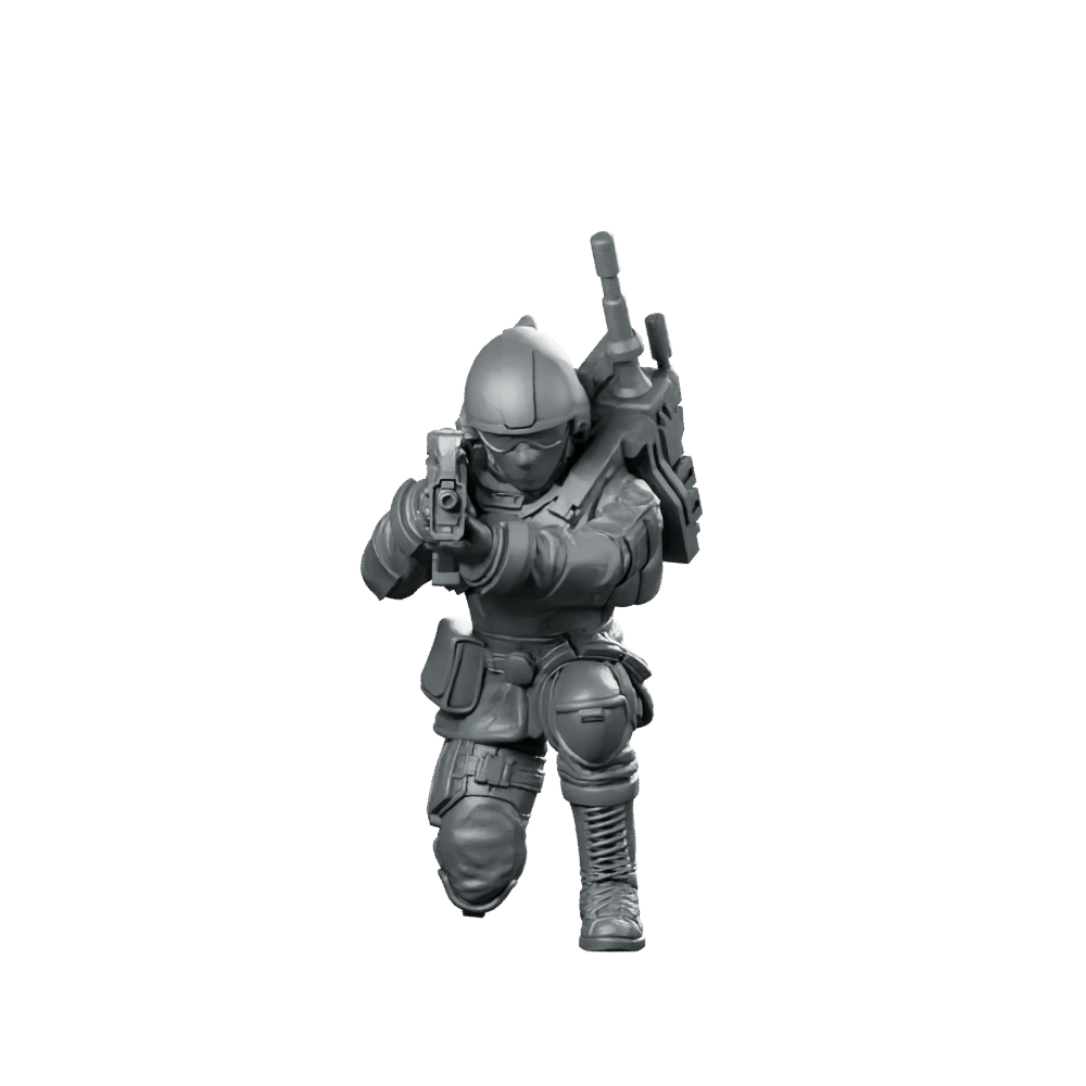 Seaf Army Corps Coms Infantry 5 Miniature Tactical - Papsikels Miniatures - We Print Miniatures