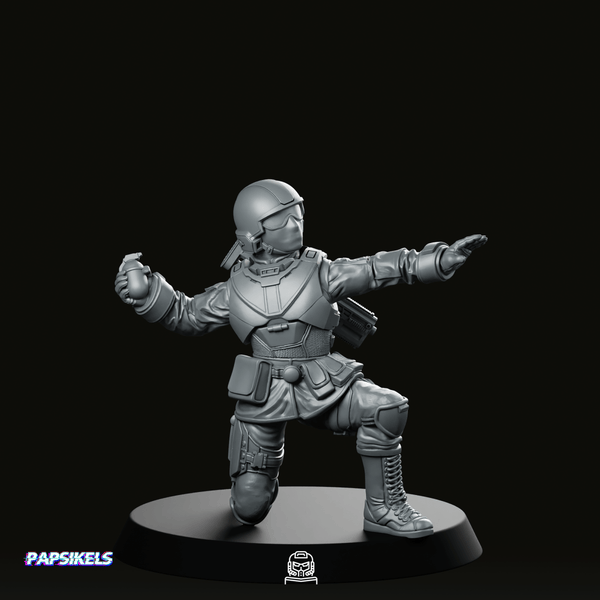 Seaf Army Corps Infantry 1 Miniature - Papsikels Miniatures - We Print Miniatures
