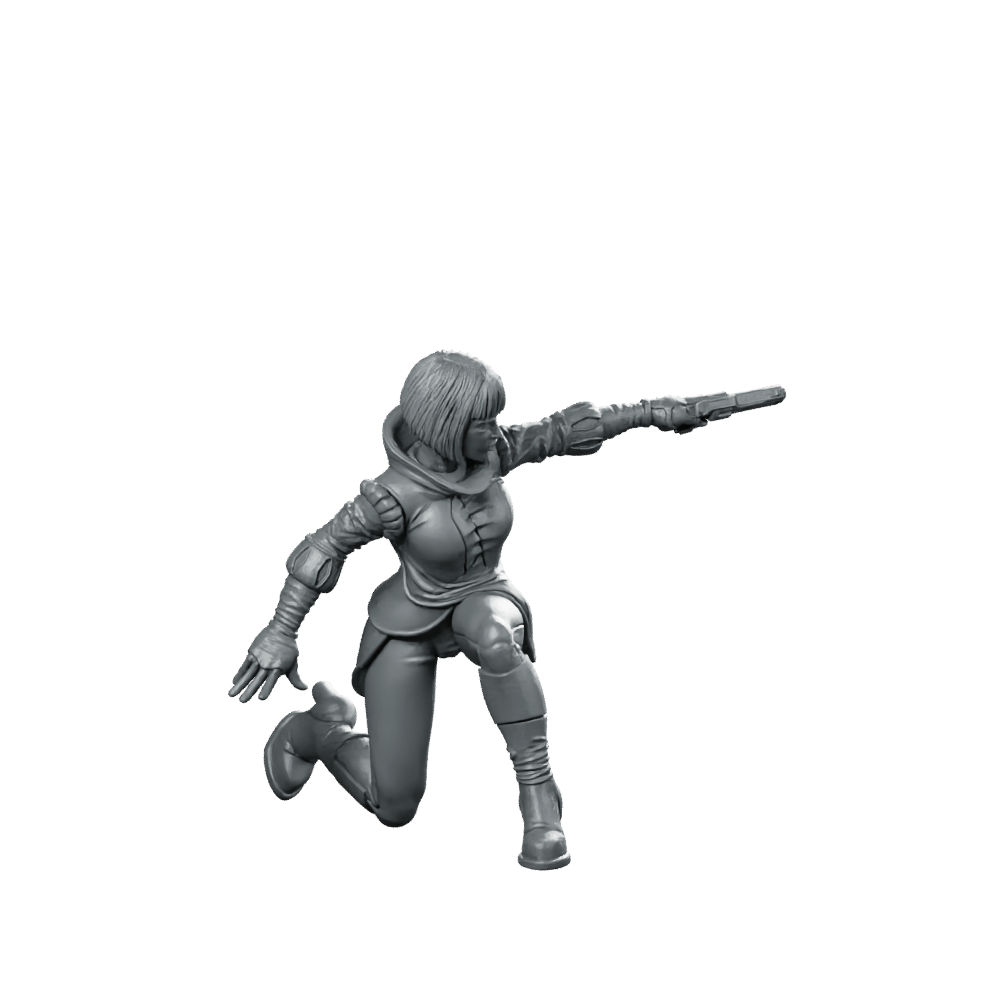 Secret Service Agent 3 Miniature Cyberpunk Operative - Papsikels Miniatures - We Print Miniatures