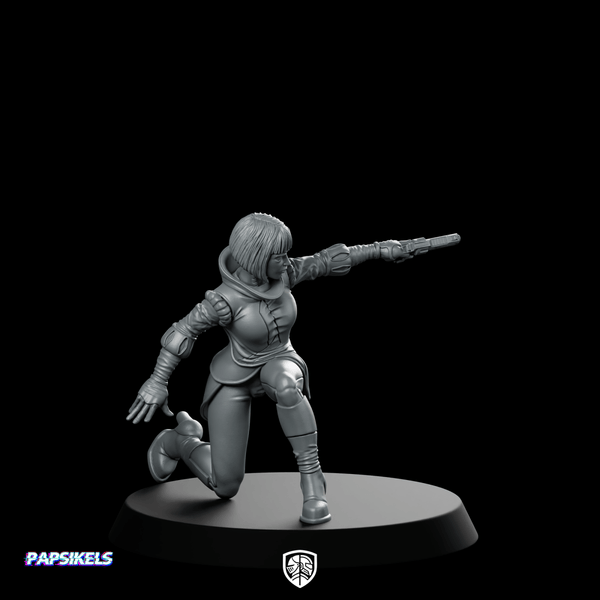 Secret Service Agent 3 Miniature Cyberpunk Operative - Papsikels Miniatures - We Print Miniatures