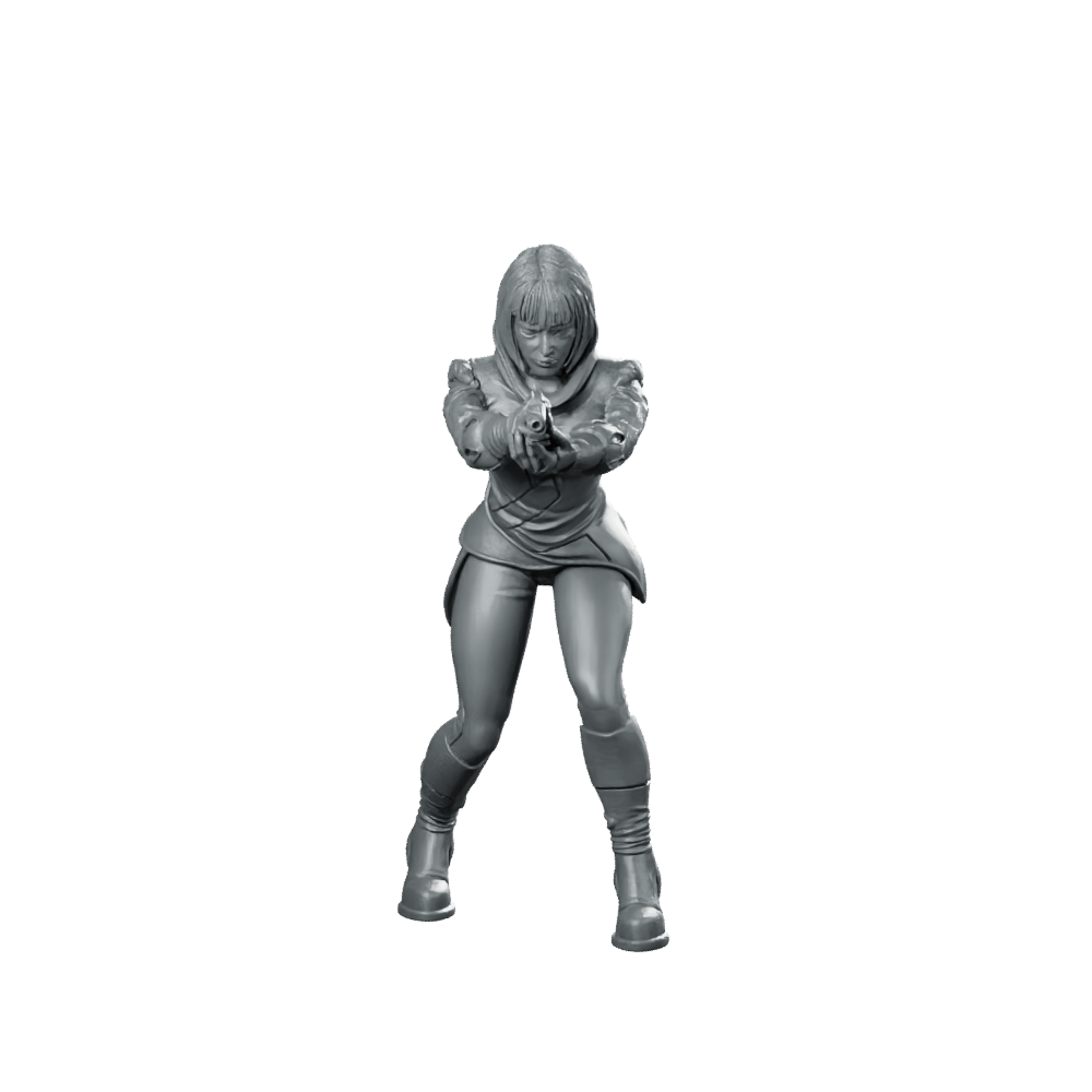 Secret Service Agent 4 Miniature Cyberpunk Operative - Papsikels Miniatures - We Print Miniatures