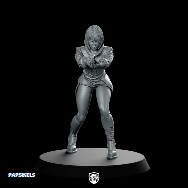 Secret Service Agent 4 Miniature Cyberpunk Operative