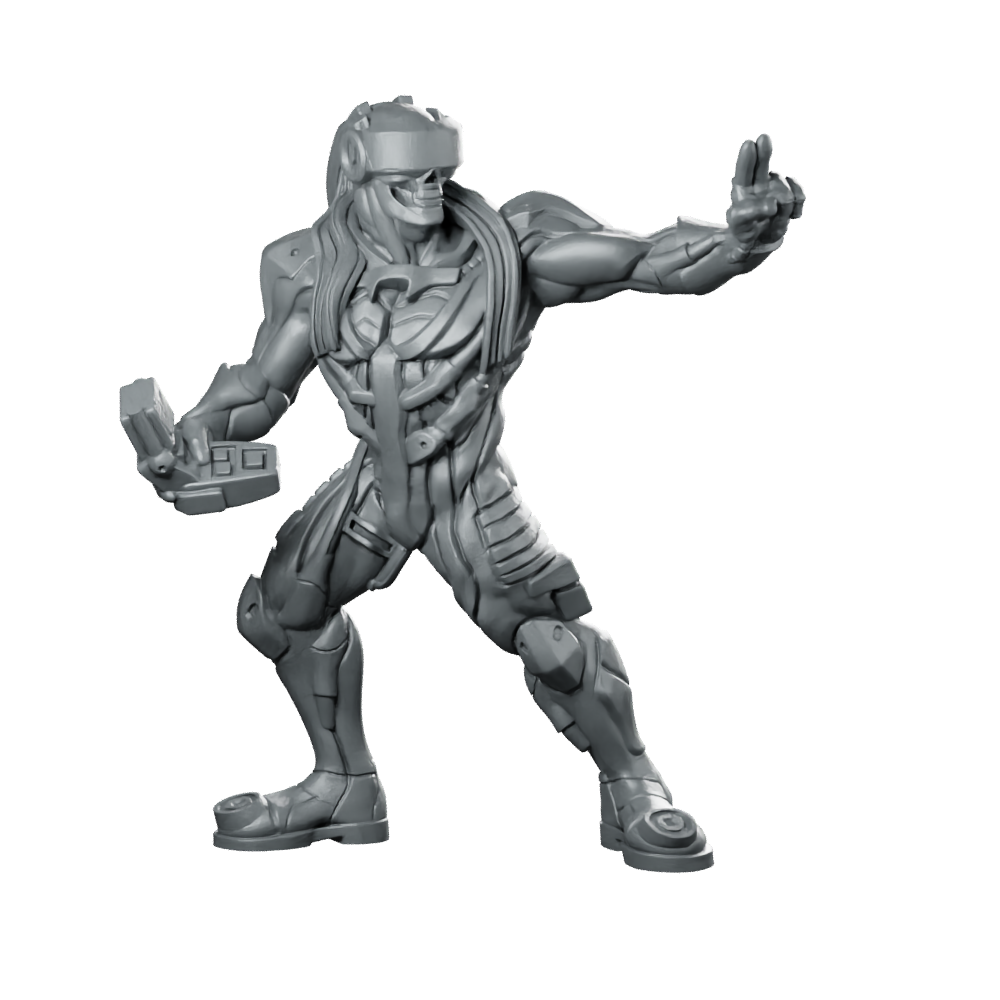 Sejuro Net Spectre Cyber Skull Operative Miniature 360 Spin 01