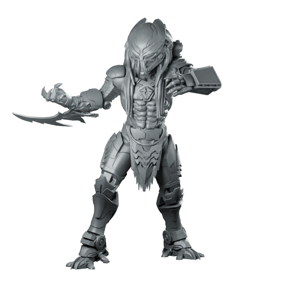 Sek Tor Cyborg Skull Hunter Outcast Miniature Cyberpunk - Papsikels Miniatures - We Print Miniatures