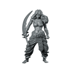Selena Miniature Female Warrior Scimitar Heroine Resin - Haito - We Print Miniatures