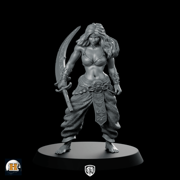 Selena Miniature Female Warrior Scimitar Heroine Resin