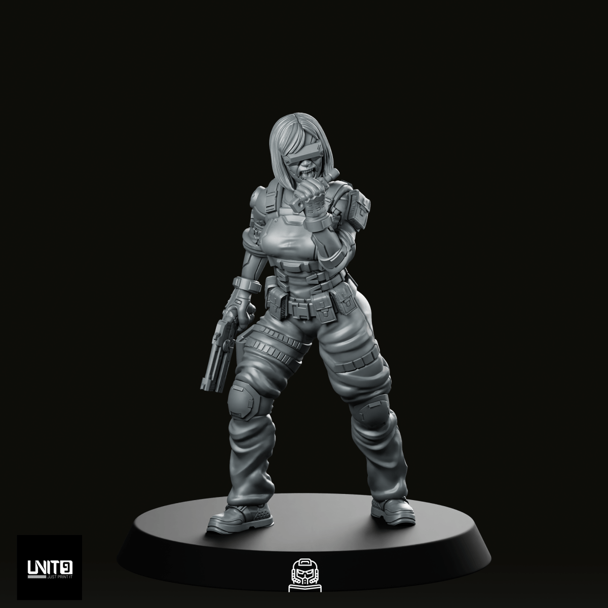 Selene Firefly Novak 01 Cyberpunk Miniature - Unit9 - We Print Miniatures