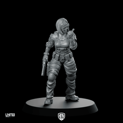 Selene Firefly Novak 01 Cyberpunk Miniature Tactical Operative - Unit9 - We Print Miniatures