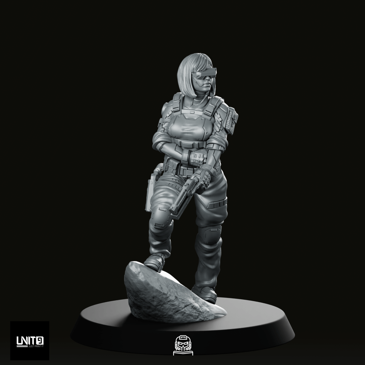Selene Firefly Novak 02 Cyberpunk Miniature - Unit9 - We Print Miniatures