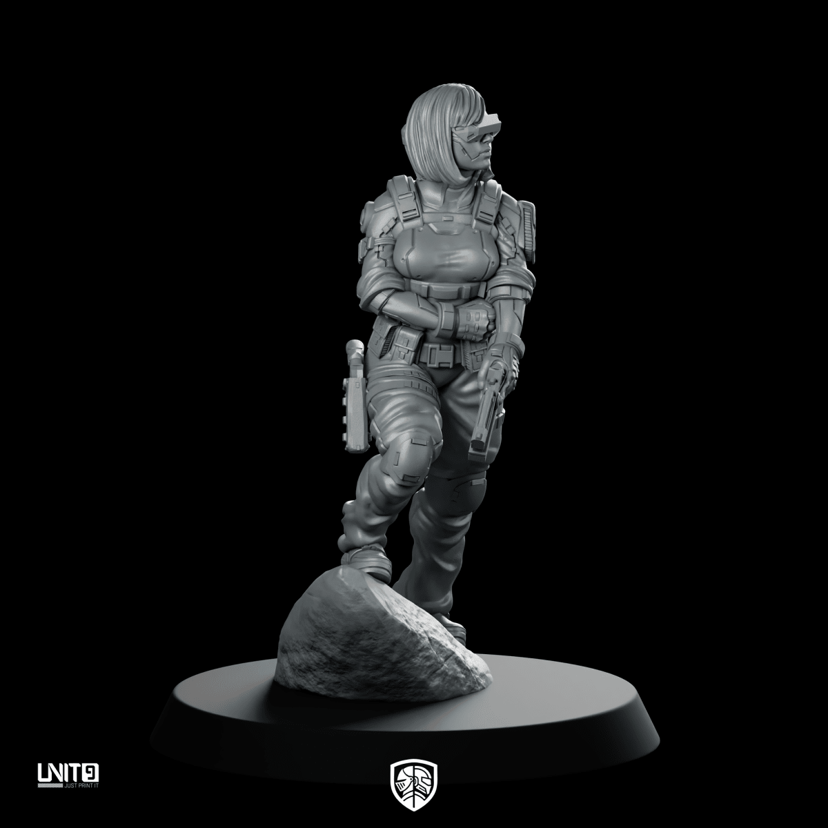 Selene Firefly Novak 02 Cyberpunk Miniature Tactical Operative - Unit9 - We Print Miniatures