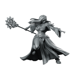 Selvara Emberflame 32 Miniature Female Sorceress Arcane Miniature 360 Spin 01