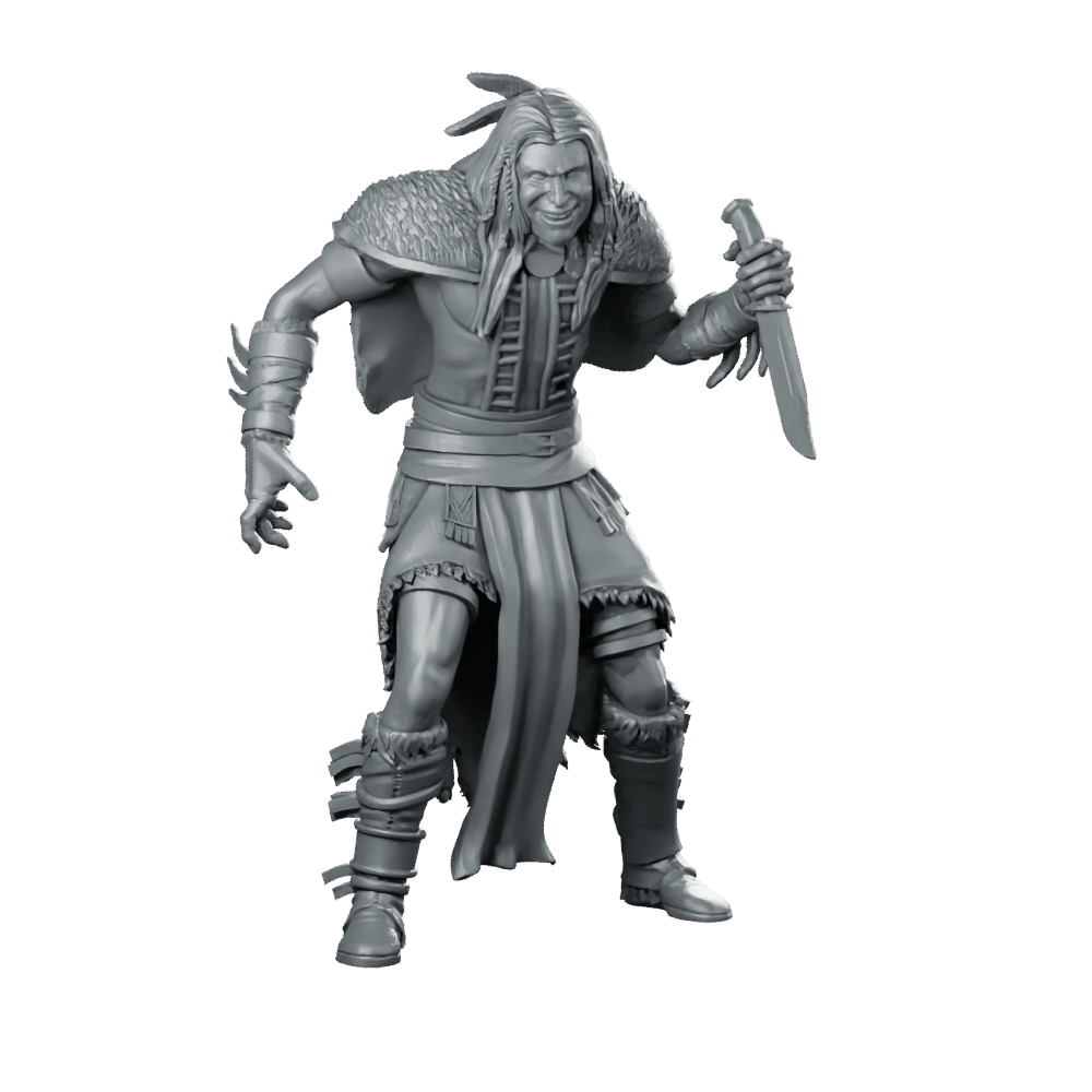 Sequoyah Miniature Dagger - Wielding Sci - Fi Villain Enforcer - RN Estudio - We Print Miniatures