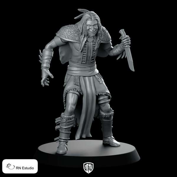 Sequoyah Miniature Dagger - Wielding Sci - Fi Villain Enforcer - RN Estudio - We Print Miniatures