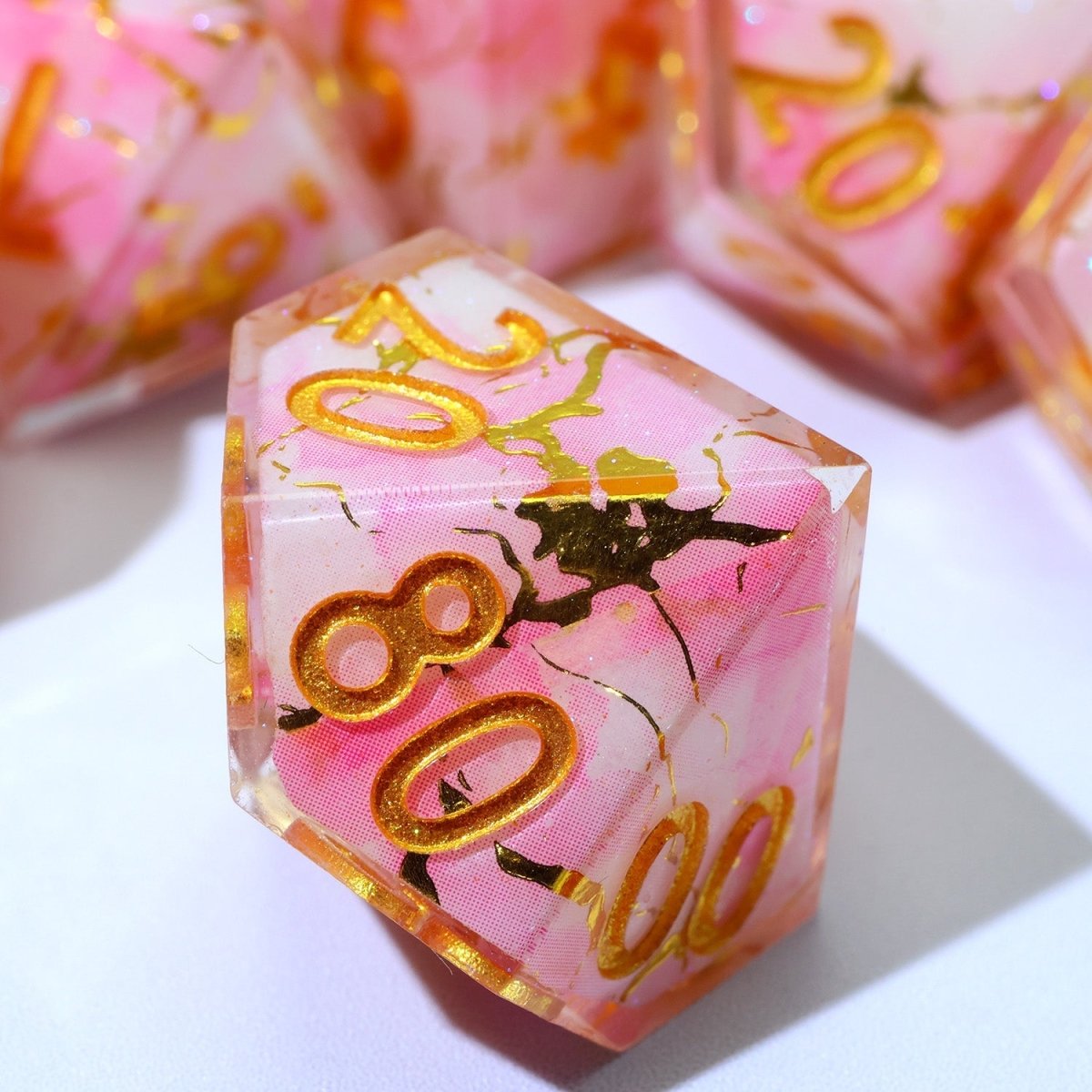 Seraphic Bloom | Art Core Dice | 7 Piece Set - Tabletop Dominion - We Print Miniatures