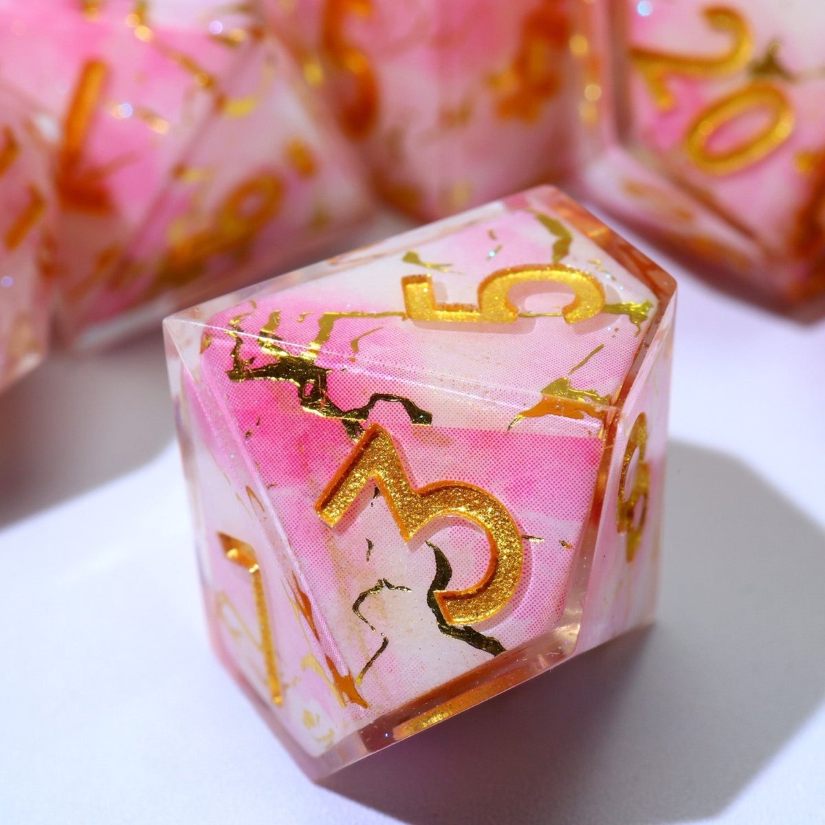 Seraphic Bloom | Art Core Dice | 7 Piece Set - Tabletop Dominion - We Print Miniatures