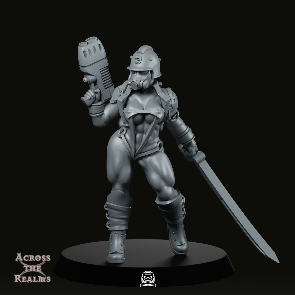 Sergeant Pinup Miniature - Across The Realms - We Print Miniatures