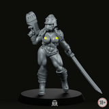 Sergeant Pinup Nsfw Miniature - Across The Realms - We Print Miniatures