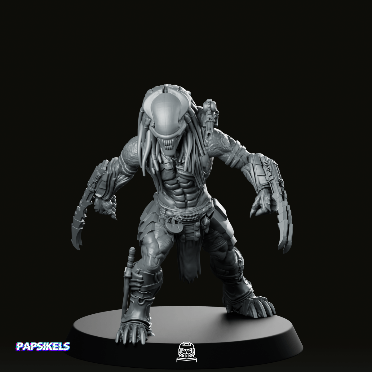 Serpent Skull Hunter Miniature - Papsikels Miniatures - We Print Miniatures