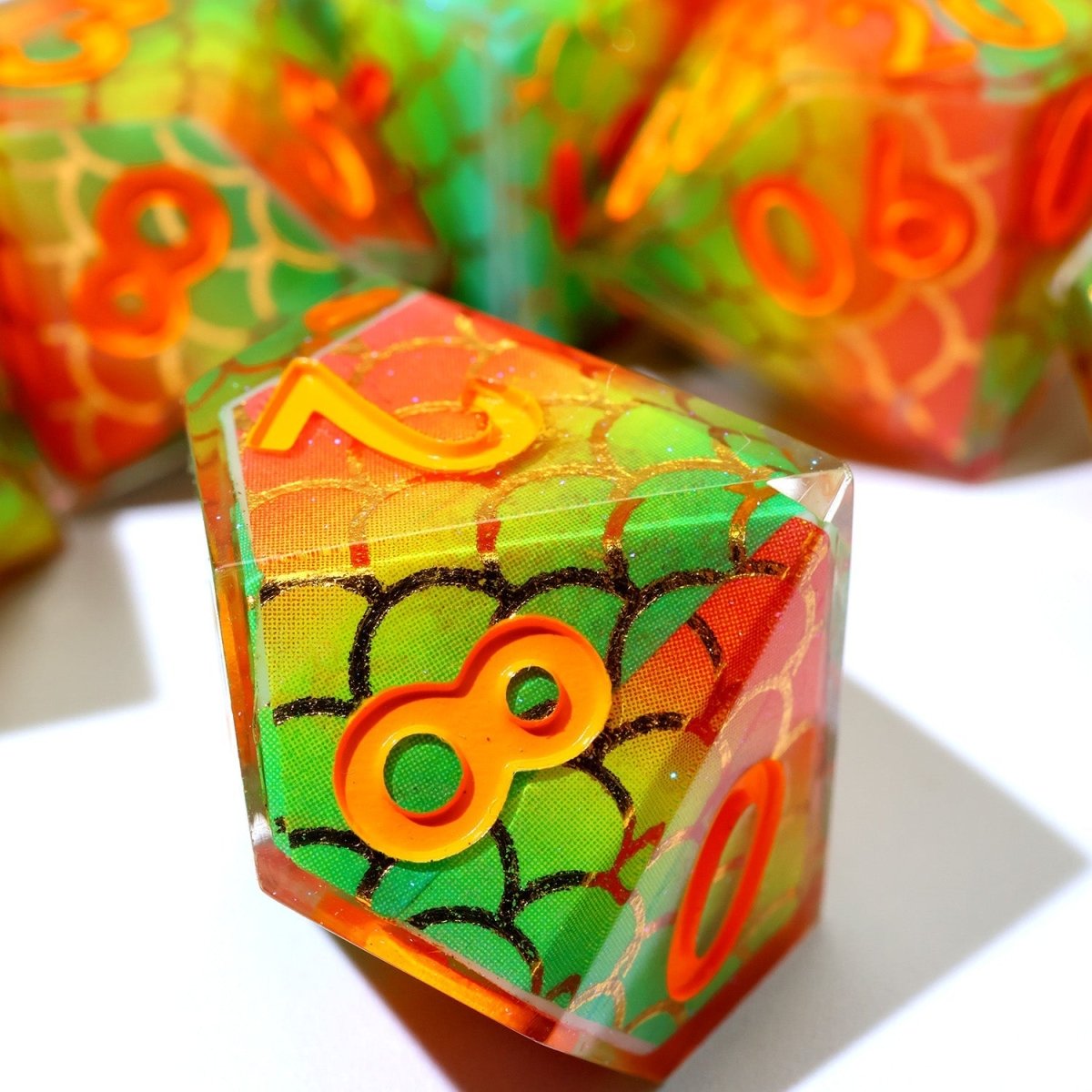 Serpentflare | Art Core Dice | 7 Piece Set - Tabletop Dominion - We Print Miniatures