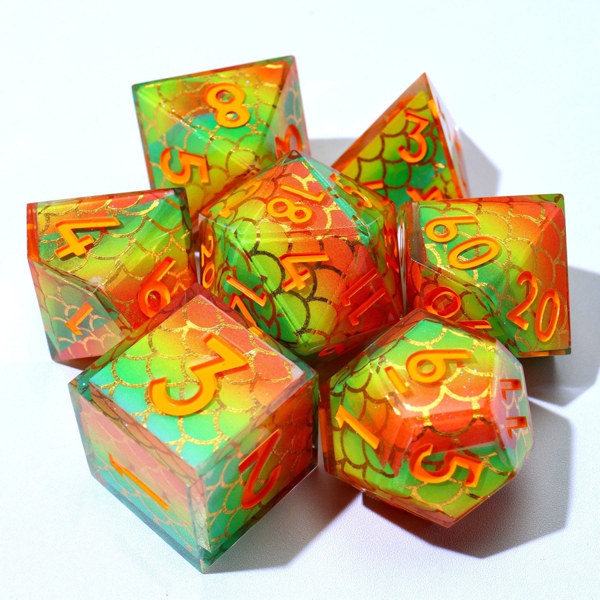 Serpentflare | Art Core Dice | 7 Piece Set - Tabletop Dominion - We Print Miniatures