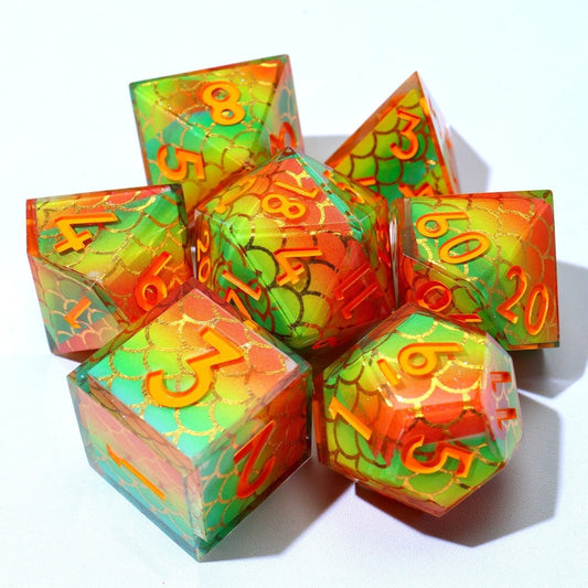Serpentflare | Art Core Dice | 7 Piece Set - Tabletop Dominion - We Print Miniatures