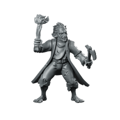 Servitor 04 Fantasy Miniature Rugged Brawler Axe Miniature 360 Spin 01