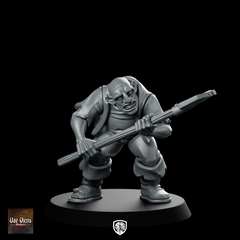 Servitor Monstrous 02 Fantasy Miniature Orc Mercenary Spearman