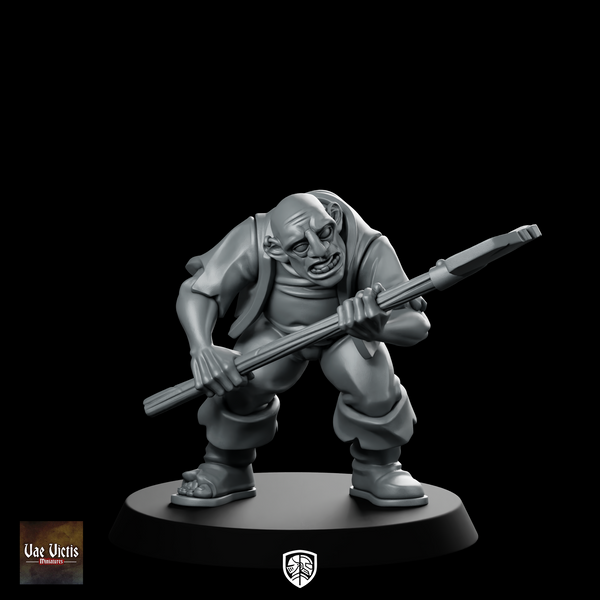 Servitor Monstrous 02 Fantasy Miniature Orc Mercenary Spearman