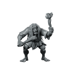 Servitor Monstrous 04 Fantasy Miniature Bone-Club Underdog Miniature 360 Spin 01