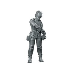 Sexy Space Crew Roughneck 2 Miniature Female Leader - Papsikels Miniatures - We Print Miniatures
