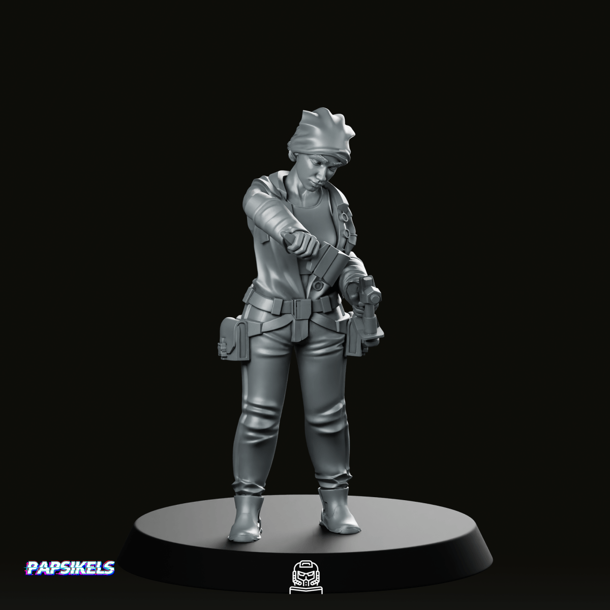 Sexy Space Crew Roughneck 2 Miniature - Papsikels Miniatures - We Print Miniatures