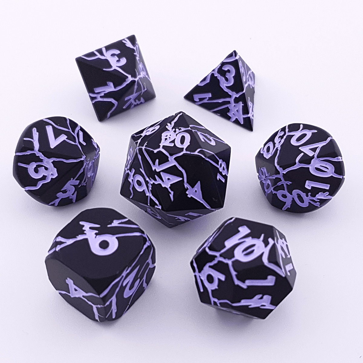 Shadow Arcana | Solid Metal Dice | 7 Piece Set - Tabletop Dominion - We Print Miniatures