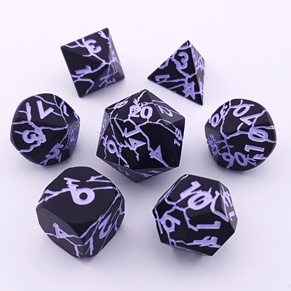 Shadow Arcana | Solid Metal Dice | 7 Piece Set - Tabletop Dominion - We Print Miniatures
