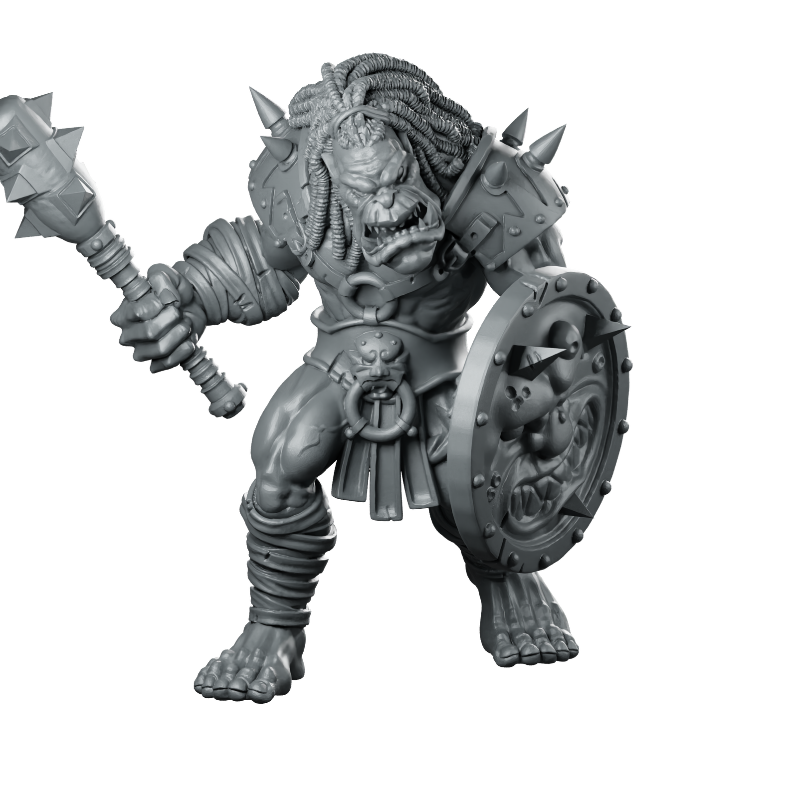 Shadow Ork 1 Miniature Orc Brute Miniature 360 Spin 01