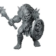 Shadow Ork 1 Miniature Orc Brute Miniature 360 Spin 01