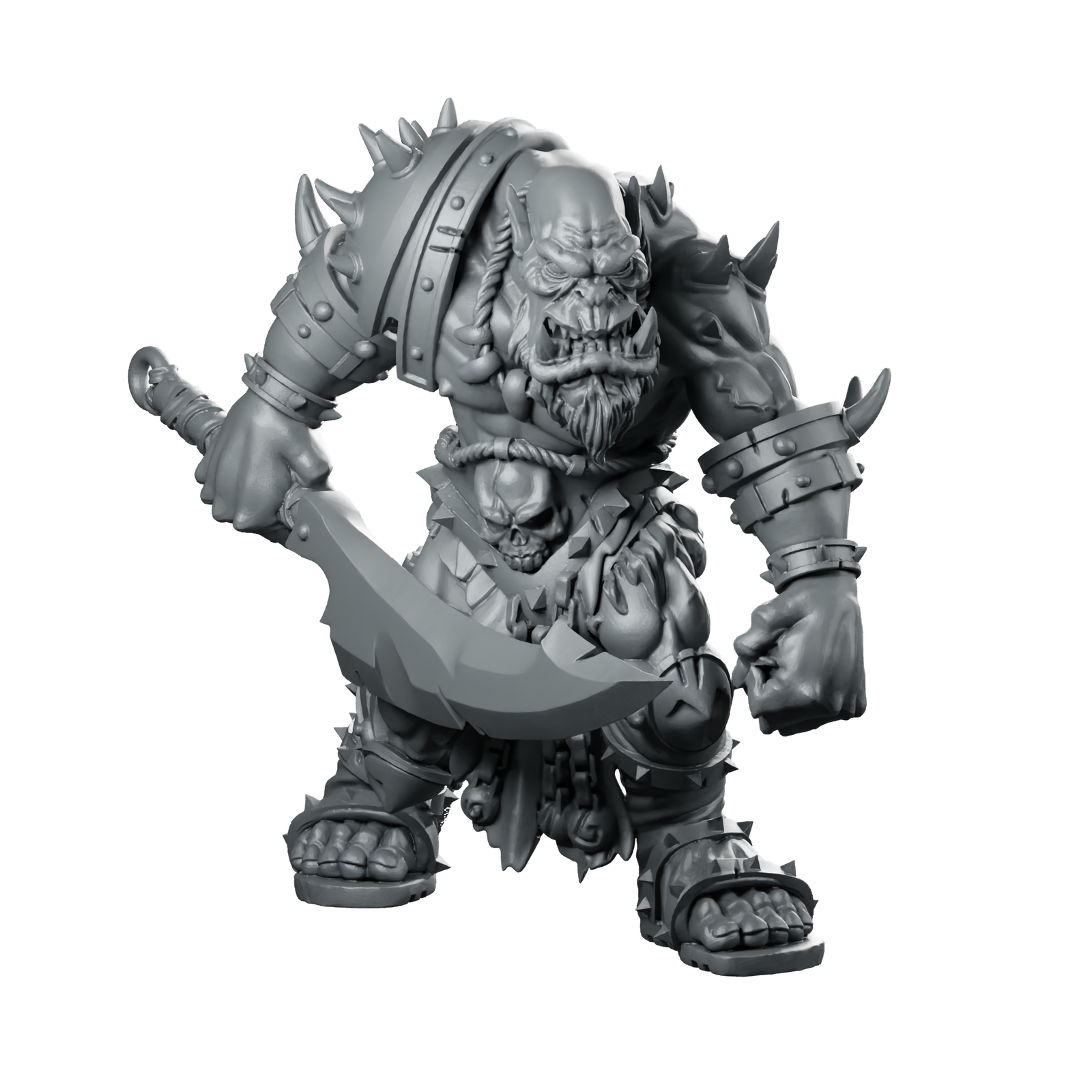 Shadow Ork 2 Miniature Ogre Marauder Miniature 360 Spin 01