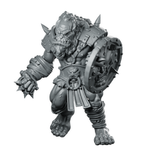 Shadow Ork 3 Miniature Orc Brute Shield Miniature 360 Spin 01