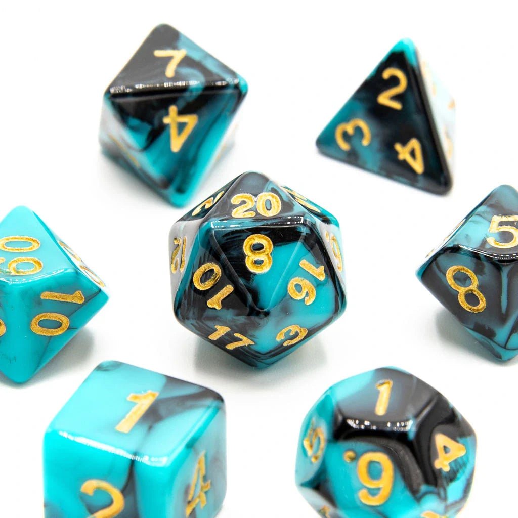 Shadowed Abyss | Acrylic Dice | 7 Piece Set - Tabletop Dominion - We Print Miniatures