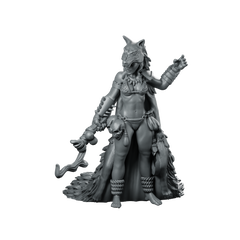 Shaman Amazon Miniature Wolf Priestess Miniature 360 Spin 01