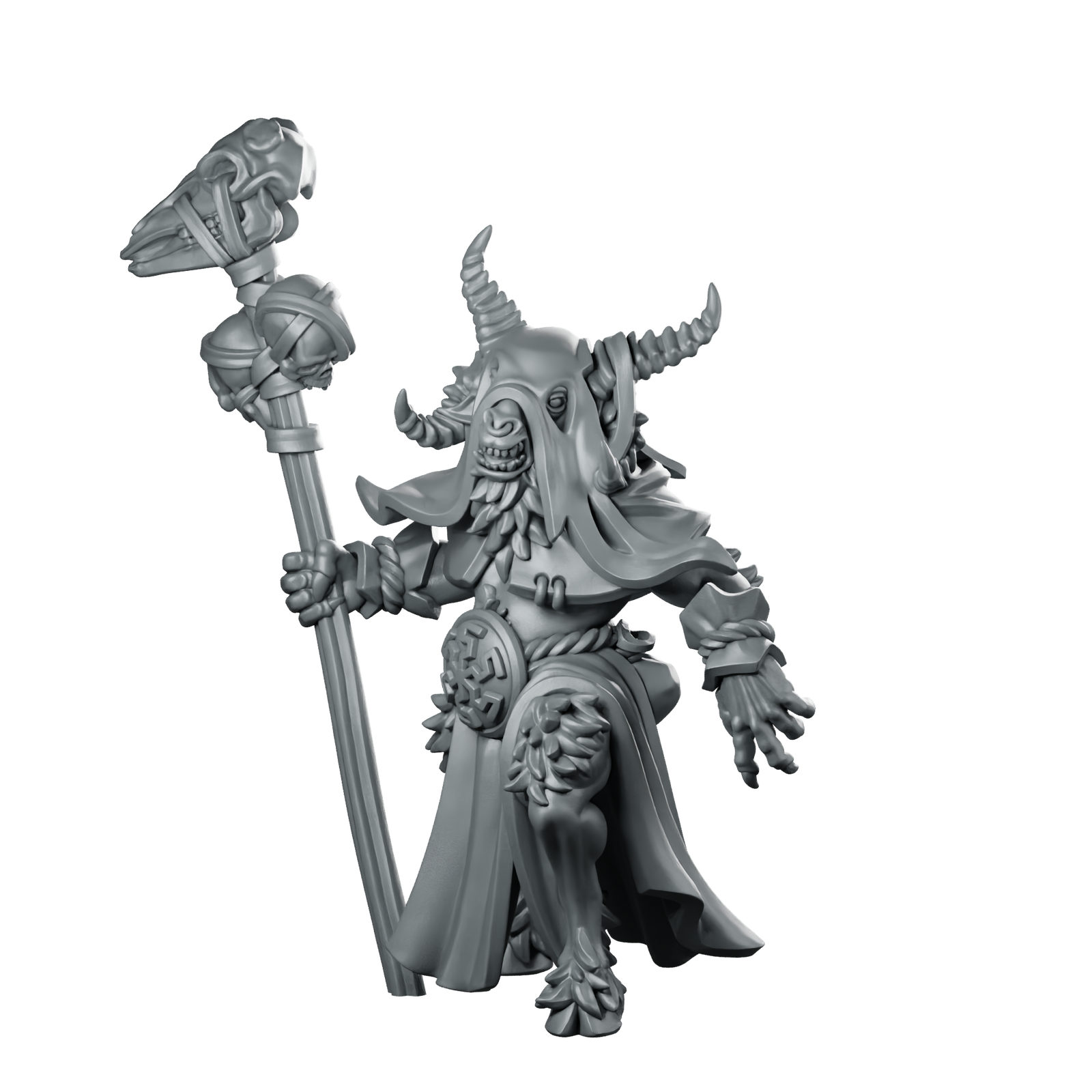 Vvm June 26 Shaman Beastwarrior Miniatures Horned Miniature 360 Spin 01